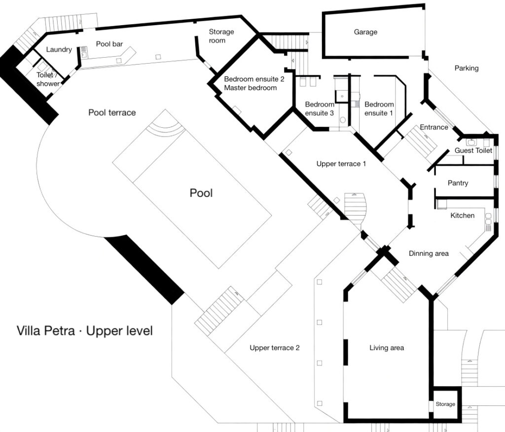 Floorplan Villa Petra Upper Level